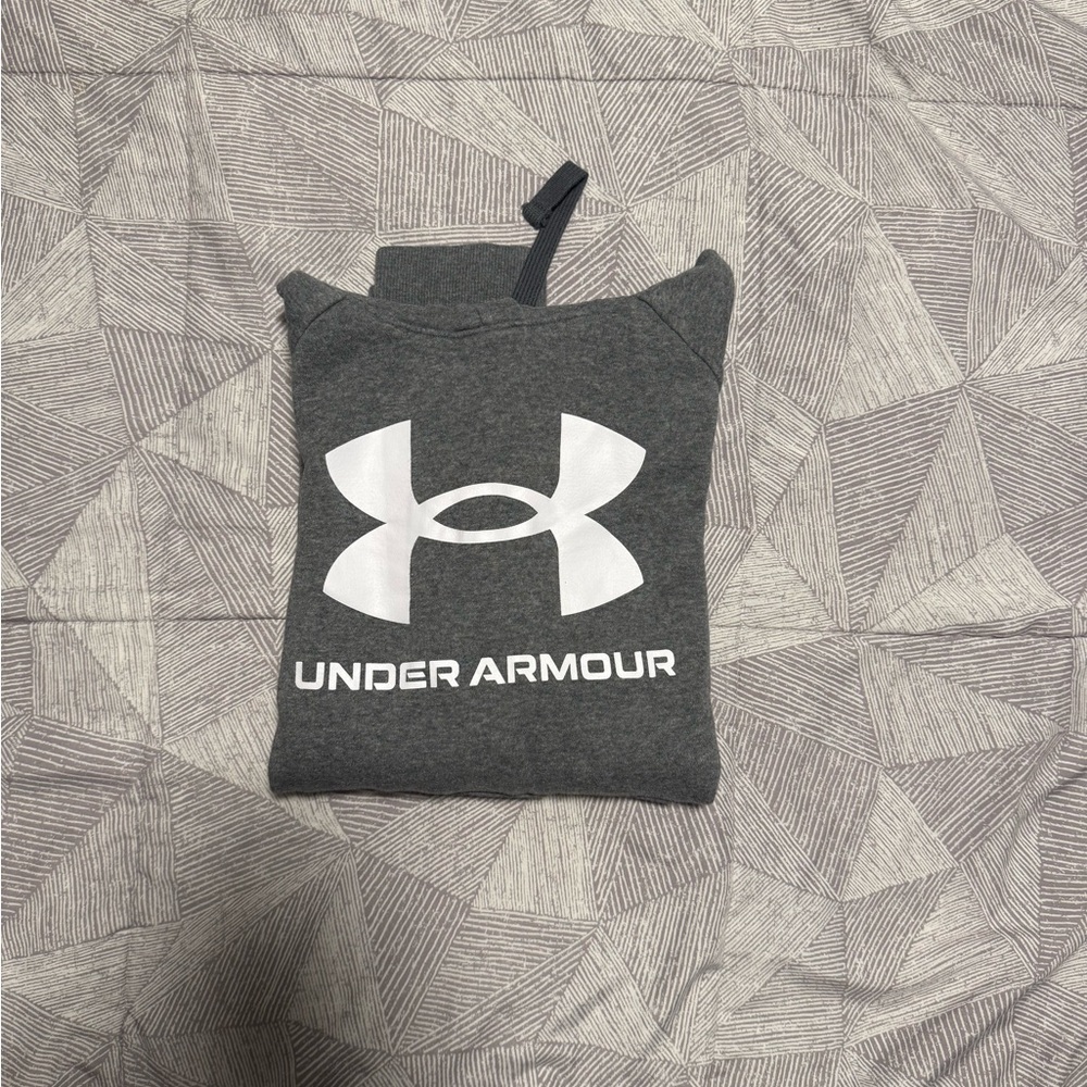Under Armour Charcoal Hoodie with White Logo